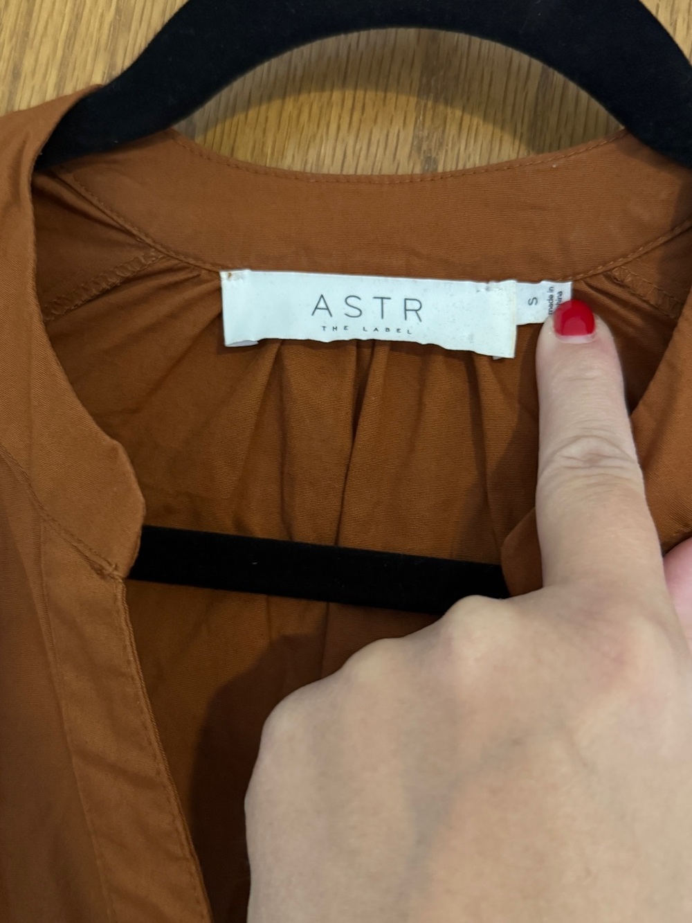 Astr Rust Brown Button-Front Dress - Picture 2 of 5
